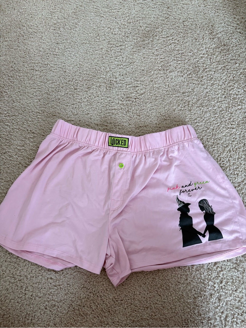 Wicked Pink Cotton Boxer Shorts with Printed Detail